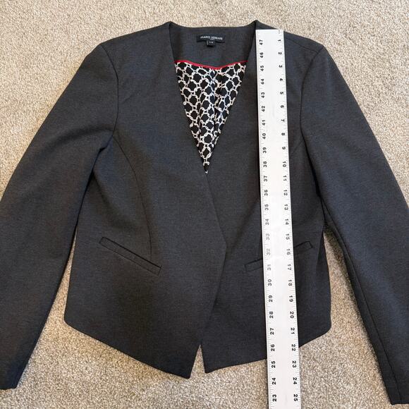 Mario Serrani large open front asymmetrical jacket blazer C1 2375 - Picture 2 of 13